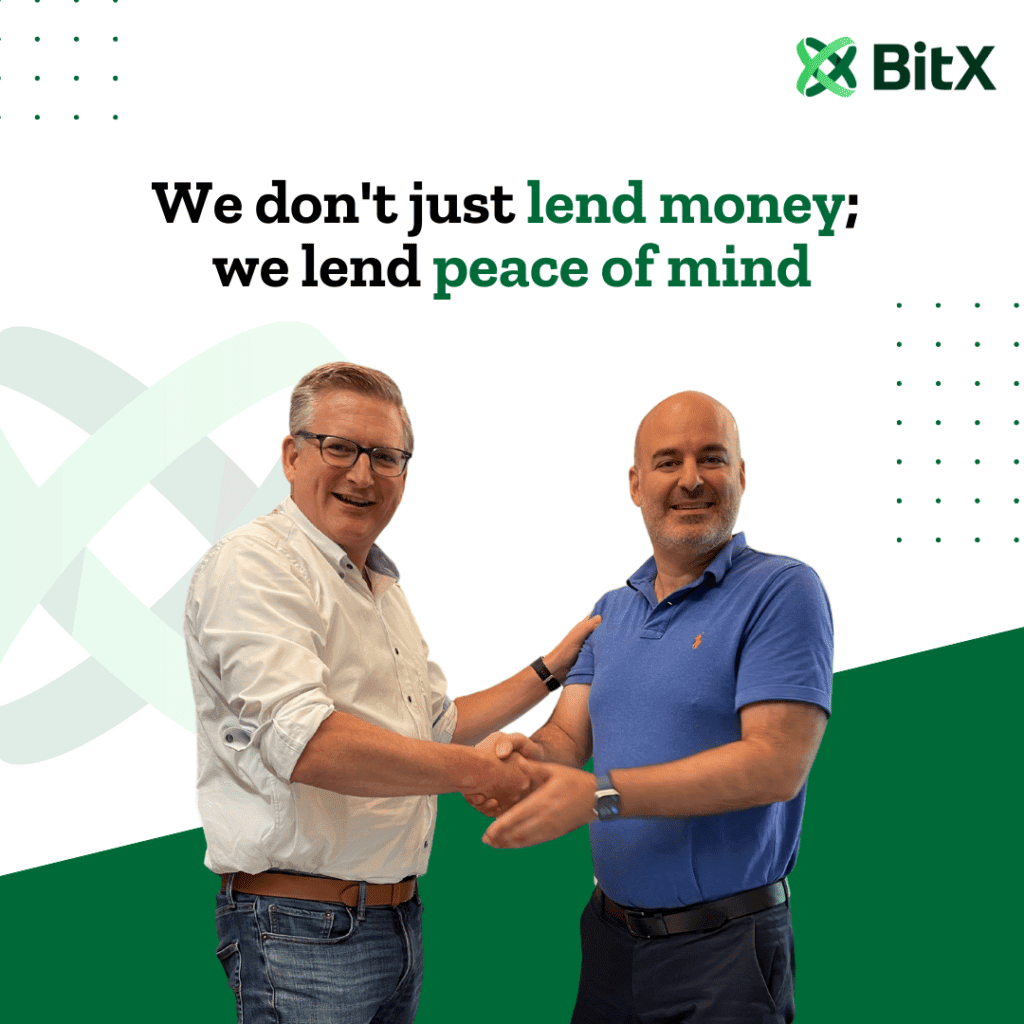 Business line of credit Todd Rowe shaking hands